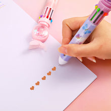 Load image into Gallery viewer, 10Color 0.5mm Student Cartoon Ballpoint Pen Cute Butterfly Colorful Pens Kids Diary Scrapbooking Drawing Stationary
