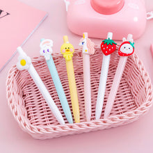 Load image into Gallery viewer, Cute Rabbit Flower Poached Egg Black Ink 0.38mm Gel Pens Signature Writing Pen for Kids Stationery Student School Supplies

