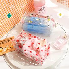 Load image into Gallery viewer, Fluffy Ins Transparent Pencil Transparent Case Large Transparent Plastic Pencil Case Large Capacity Storage Box
