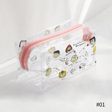Load image into Gallery viewer, Fluffy Ins Transparent Pencil Transparent Case Large Transparent Plastic Pencil Case Large Capacity Storage Box
