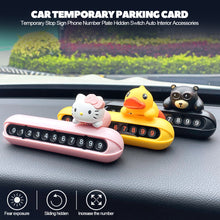 Load image into Gallery viewer, Car License Plate Temporary Parking Card Temporary Stop Sign Phone Number Plate Hidden Switch Auto Interior Accessories

