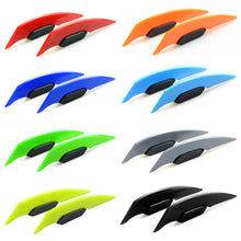 Load image into Gallery viewer, 2Pcs Universal Motorcycle Winglet Aerodynamic Spoiler Wing with Adhesive Decoration Sticker
