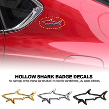 Load image into Gallery viewer, Car Styling Sticker Hollow Shark Badge Decals Automobiles 3D Metal Accessories
