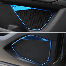 Load image into Gallery viewer, 4Pcs Stainless Steel Interior Moulding Chrome Door Speaker Sound Protector Cover Trim Accessories for Peugeot 3008 5008 17-20
