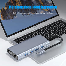 Load image into Gallery viewer, 11 in 1 HUB3.0 Type-C Docking Station USB-C Converter 3.5MM AUX Multi-interface Adapter 4K HDMI Dock Station PC Laptop Splitterg CVC Noise Reduction Headsets
