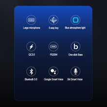 Load image into Gallery viewer, Car MP3 Player Bluetooth 5.0 FM Transmitter One Key Bass Microphone Handsfree Music Play USB QC3.0 PD 20W Quick Charger
