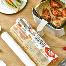 Load image into Gallery viewer, English Hand-painted Air Fryer Liners Disposable Food Oil-absorbing Paper Airfryer Frying Cooking Papers Non-stick Mat Disposable Baking Sheets
