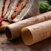 Load image into Gallery viewer, English Hand-painted Air Fryer Liners Disposable Food Oil-absorbing Paper Airfryer Frying Cooking Papers Non-stick Mat Disposable Baking Sheets
