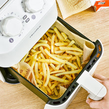 Load image into Gallery viewer, English Hand-painted Air Fryer Liners Disposable Food Oil-absorbing Paper Airfryer Frying Cooking Papers Non-stick Mat Disposable Baking Sheets
