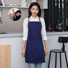 Load image into Gallery viewer, Kitchen Apron Household Oil-Proof Coffee Chef Hand Wipe Apron With Big Pocket Women Baking BBQ Accessories
