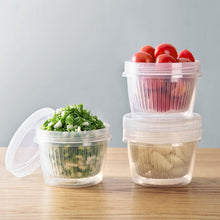 Load image into Gallery viewer, Ginger Garlic Storage Box Round Drain Sealed Box Ginger Garlic Onion Food Vegetable Storage Fridge Box Kitchen Fresh-keeping Box
