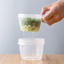 Load image into Gallery viewer, Ginger Garlic Storage Box Round Drain Sealed Box Ginger Garlic Onion Food Vegetable Storage Fridge Box Kitchen Fresh-keeping Box
