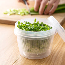 Load image into Gallery viewer, Ginger Garlic Storage Box Round Drain Sealed Box Ginger Garlic Onion Food Vegetable Storage Fridge Box Kitchen Fresh-keeping Box
