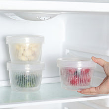 Load image into Gallery viewer, Ginger Garlic Storage Box Round Drain Sealed Box Ginger Garlic Onion Food Vegetable Storage Fridge Box Kitchen Fresh-keeping Box
