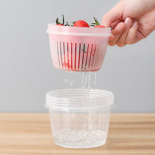 Load image into Gallery viewer, Ginger Garlic Storage Box Round Drain Sealed Box Ginger Garlic Onion Food Vegetable Storage Fridge Box Kitchen Fresh-keeping Box
