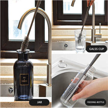 Load image into Gallery viewer, Long Handle Brush Multifunctional TPR Cleaning Bottle Brush 360 Silicone Milk Bottle Deep Clean Brushes Household Kitchen Cleaner
