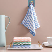 Load image into Gallery viewer, Household Super Absorbent Microfiber Kitchen Wave Washing Dish Bowl Cloth Clean Hand Towel Kitchen Dishcloth
