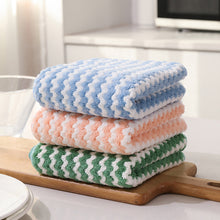 Load image into Gallery viewer, Household Super Absorbent Microfiber Kitchen Wave Washing Dish Bowl Cloth Clean Hand Towel Kitchen Dishcloth
