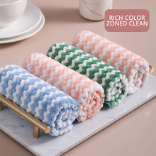 Load image into Gallery viewer, Household Super Absorbent Microfiber Kitchen Wave Washing Dish Bowl Cloth Clean Hand Towel Kitchen Dishcloth
