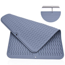 Load image into Gallery viewer, Silicone Drain Mat Dish Draining Mat Drainer Pad Heat Resistant Multifunctional Drying Mat Kitchen Table Placemat
