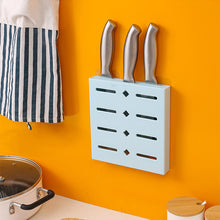Load image into Gallery viewer, Kitchen Knife Holder Wall-mounted Knife Storage Rack Kitchen Utensils Plastic Hole Free Household Kitchen Knife Holder
