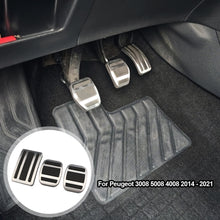 Load image into Gallery viewer, 2Pcs/3Pcs Car Gas Brake Pedals Cover Drill Steel Non-Slip Accelerator Overlay For Peugeot 3008 5008 4008 2014 - 2021
