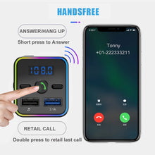 Load image into Gallery viewer, Dual USB Smart Fast Charger TF U Disk Bluetooth-compatible 5.0 FM Transmitter Car MP3 Player Wireless Handsfree Audio Receiver
