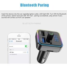Load image into Gallery viewer, Dual USB Smart Fast Charger TF U Disk Bluetooth-compatible 5.0 FM Transmitter Car MP3 Player Wireless Handsfree Audio Receiver

