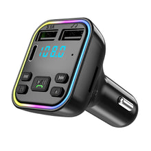 Load image into Gallery viewer, Dual USB Smart Fast Charger Bluetooth-compatible 5.0 Transmitter Ambient Light Car MP3 Player Wireless Handsfree Audio Receiver
