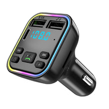 Load image into Gallery viewer, Dual USB Smart Fast Charger Bluetooth-compatible 5.0 Transmitter Ambient Light Car MP3 Player Wireless Handsfree Audio Receiver
