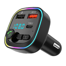 Load image into Gallery viewer, Vehicle Bluetooth-compatible 5.0 MP3 Player Wireless Transmitter QC3.0 Type-C Smart Fast Charger Handsfree Audio Receiver
