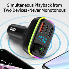 Load image into Gallery viewer, QC3.0 QC4.0 Smart Fast Charger Auto Bluetooth 5.0 FM Transmitter Handsfree Audio Receiver Wireless MP3 Music Player
