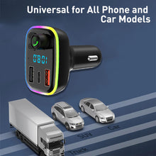 Load image into Gallery viewer, QC3.0 QC4.0 Smart Fast Charger Auto Bluetooth 5.0 FM Transmitter Handsfree Audio Receiver Wireless MP3 Music Player
