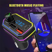 Load image into Gallery viewer, Type-C QC3.0 MP3 Music Player Dual USB Smart Fast Charger Handsfree Audio Receiver Auto Wireless Bluetooth 5.0 FM Transmitter
