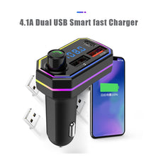 Load image into Gallery viewer, Type-C QC3.0 MP3 Music Player Dual USB Smart Fast Charger Handsfree Audio Receiver Auto Wireless Bluetooth 5.0 FM Transmitter
