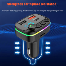 Load image into Gallery viewer, Auto Fast Charger MP3 Music Player Navigation Voice Reports Handsfree Audio Receiver Wireless Bluetooth 5.0 FM Transmitter
