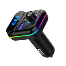 Load image into Gallery viewer, Wireless Car Kit MP3 Player Ambient Light Fast Charger Bluetooth-compatible 5.0 FM Transmitter Handsfree Audio Receiver
