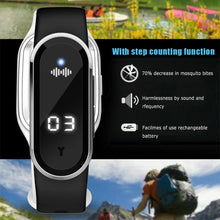 Load image into Gallery viewer, M21 Ultrasonic Mosquito Repellent Bracelet Kill Pest Anti-insect Anti-mosquito Bites Wrist Watch Wristband Protect Kid Safety
