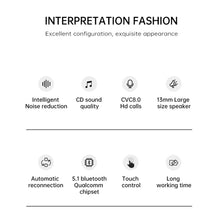 Load image into Gallery viewer, F5 Pro Handsfree Bluetooth-compatible 5.1 Collar Clip Wireless Headset CVC HD calling Touch Control Headphones Sports Earphone
