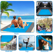 Load image into Gallery viewer, 2x2.1m Portable Waterproof Pocket Beach Blanket Folding Camping Mat Mattress Lightweight Mat Outdoor Picnic Mat Sand Beach Mat
