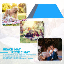 Load image into Gallery viewer, 2x2.1m Portable Waterproof Pocket Beach Blanket Folding Camping Mat Mattress Lightweight Mat Outdoor Picnic Mat Sand Beach Mat
