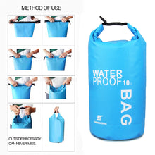 Load image into Gallery viewer, 10L Waterproof Dry Bag Pack Sack Swimming Rafting Kayaking River Trekking Floating Sailing Canoing Boating Water Bag
