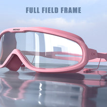 Load image into Gallery viewer, Swimming Goggles Adults Waterproof Large Frame Swim Diving Mask Eyewear UV Anti Fog Adjustable Pool Glasses
