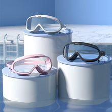 Load image into Gallery viewer, Swimming Goggles Adults Waterproof Large Frame Swim Diving Mask Eyewear UV Anti Fog Adjustable Pool Glasses
