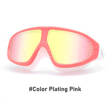 Load image into Gallery viewer, Swimming Goggles Adults Waterproof Large Frame Swim Diving Mask UV Anti Fog Adjustable Pool Glasses With Silicone Ear Plugs
