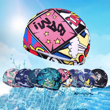 Load image into Gallery viewer, 1PC High Elastic Swimming Cap Men Women Free Size Printed Long Hair Sports Swim Pool Hat Nylon Turban
