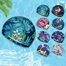 Load image into Gallery viewer, 1PC High Elastic Swimming Cap Men Women Free Size Printed Long Hair Sports Swim Pool Hat Nylon Turban

