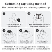 Load image into Gallery viewer, 1PC High Elastic Swimming Cap Men Women Free Size Printed Long Hair Sports Swim Pool Hat Nylon Turban
