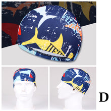 Load image into Gallery viewer, 1PC High Elastic Swimming Cap Men Women Free Size Printed Long Hair Sports Swim Pool Hat Nylon Turban
