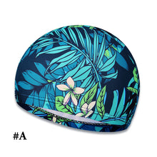 Load image into Gallery viewer, 1PC High Elastic Swimming Cap Men Women Free Size Printed Long Hair Sports Swim Pool Hat Nylon Turban
